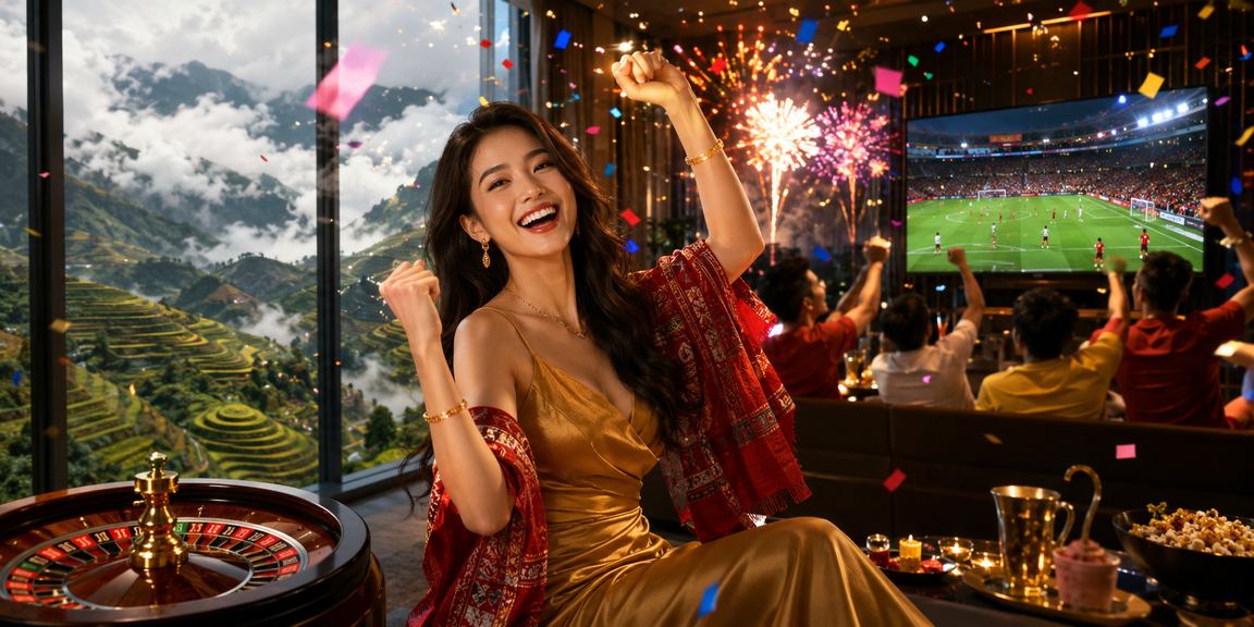 Người chơi roulette tham gia lễ hội tại Sapa